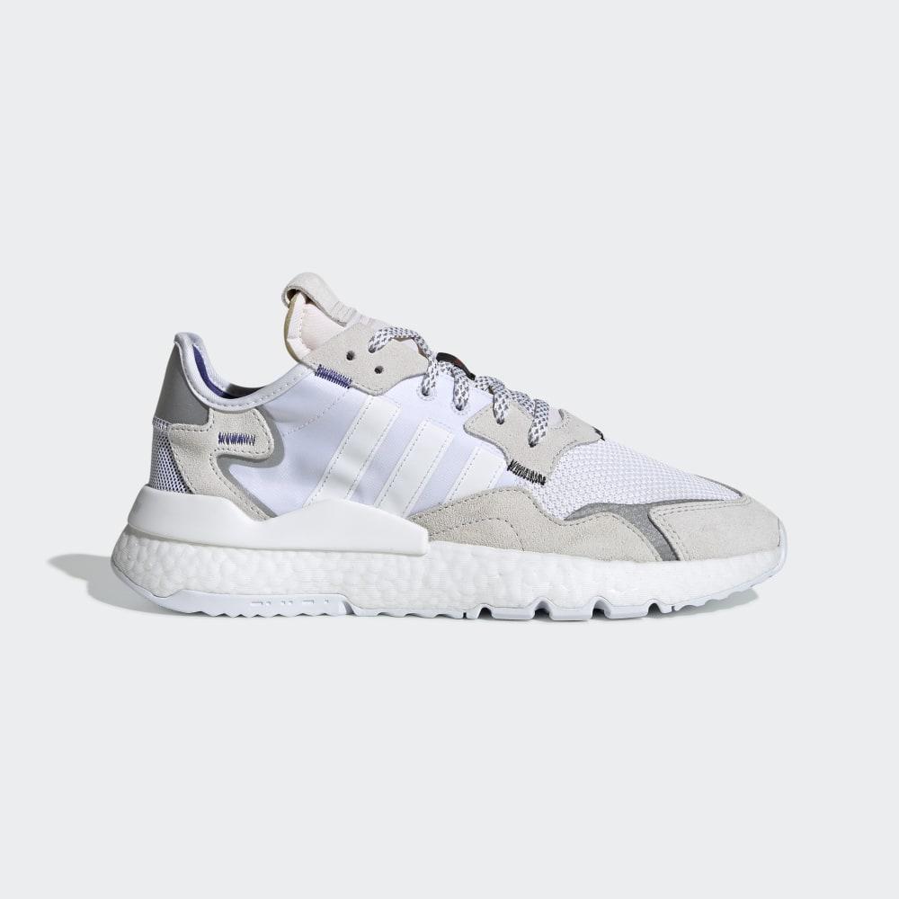 Originals Adidas Nite Jogger Barbati Romania - Albi EE5885